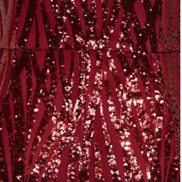 NWT City Chic Luxe Red Ruby Monroe Sequin Maxi Gown - Picture 3 of 6